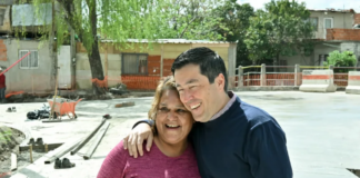 Nardini recorrió una obra clave en la conectividad del distrito