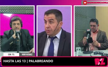 El economista Hugo Vázquez y la actriz Carolina Mazzitelli en Palabreando